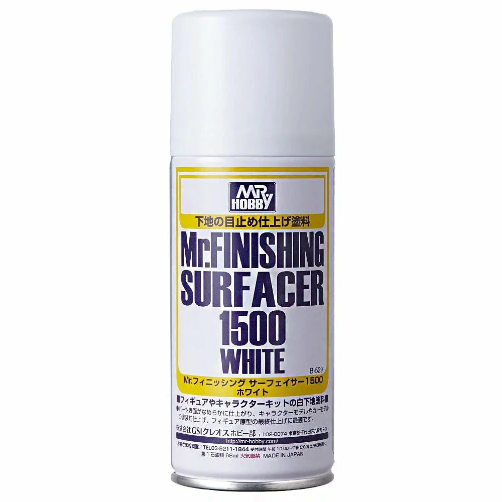 Mr. Hobby Mr Finishing Surfacer White 1500 170ml Spray 1 Mr. Hobby Mr Finishing Surfacer White 1500 170ml Spray